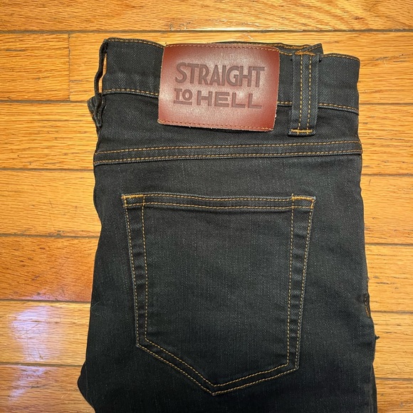 Straight To Hell Skinny James 30W32L Black Jeans - Picture 2 of 7